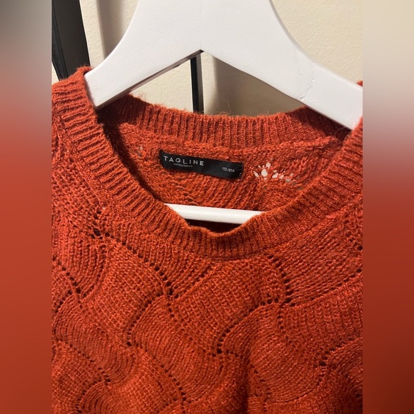 Tagline Orange Sweater XS size wore - Picture 2 of 4